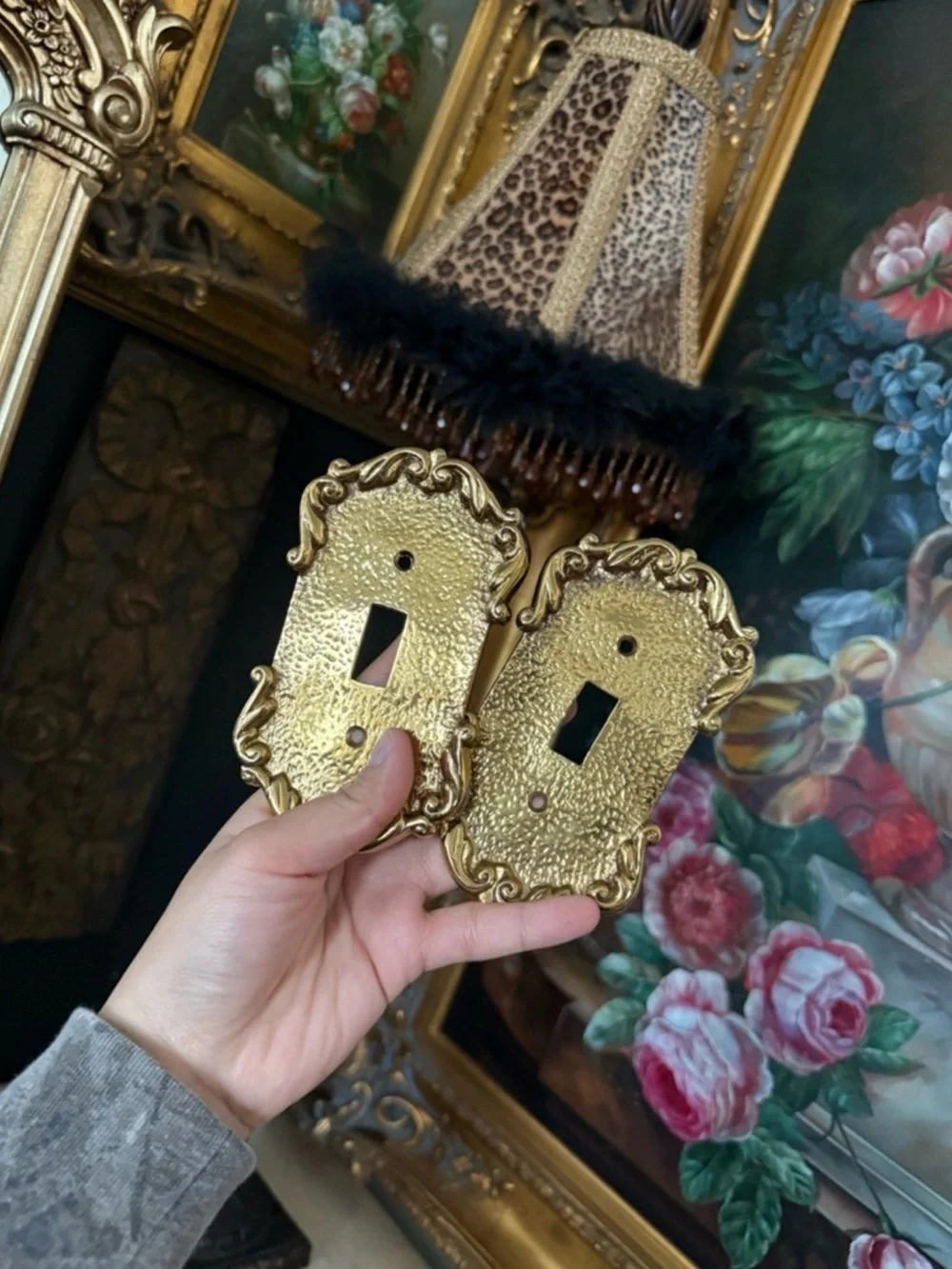 Ornate Gold Switch Plate Covers